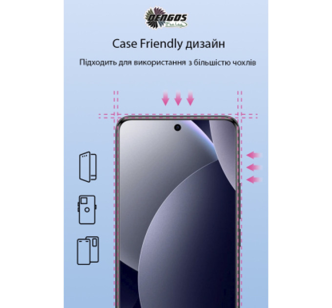 Dengos Скло захисне Dengos Xiaomi Redmi Note 15 Pro 4G Black 2 pcs (DG-TG2P-100)