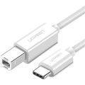 Ugreen Кабель для принтера Ugreen USB-C 2.0 to BM 1.5m white (40417)