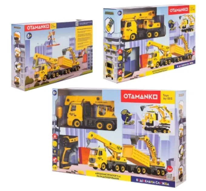 Otamanko Конструктор Otamanko Автоконструктор 3-в-1 Будівельна служба Кран (FY003A (yellow))