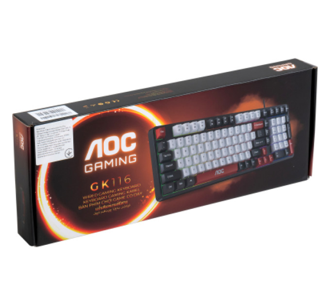 AOC Клавіатура AOC GK116B LED USB UA Black (GK116B/97)