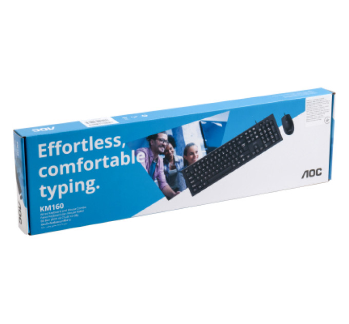 AOC Комплект AOC KM160B USB UA Black (KM160B/97)