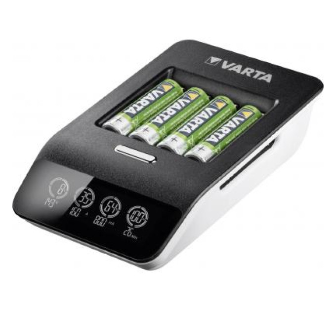 Varta Зарядний пристрій для акумуляторів Varta LCD Ultra Fast Plus Charger +4*AA 2100 mAh (57685101441)