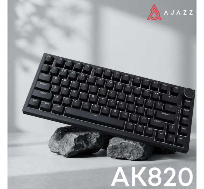 Ajazz Клавіатура Ajazz AK820 Red Switch Black USB-C (AK820-R-B)