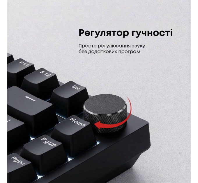 Ajazz Клавіатура Ajazz AK820 Red Switch Black USB-C (AK820-R-B)