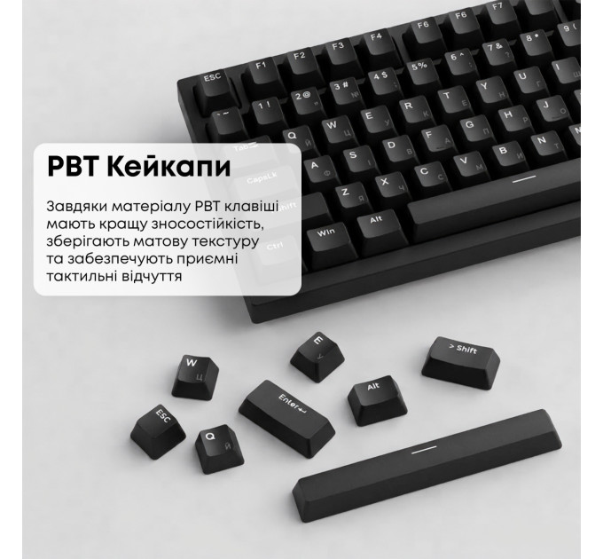 Ajazz Клавіатура Ajazz AK820 Red Switch Black USB-C (AK820-R-B)