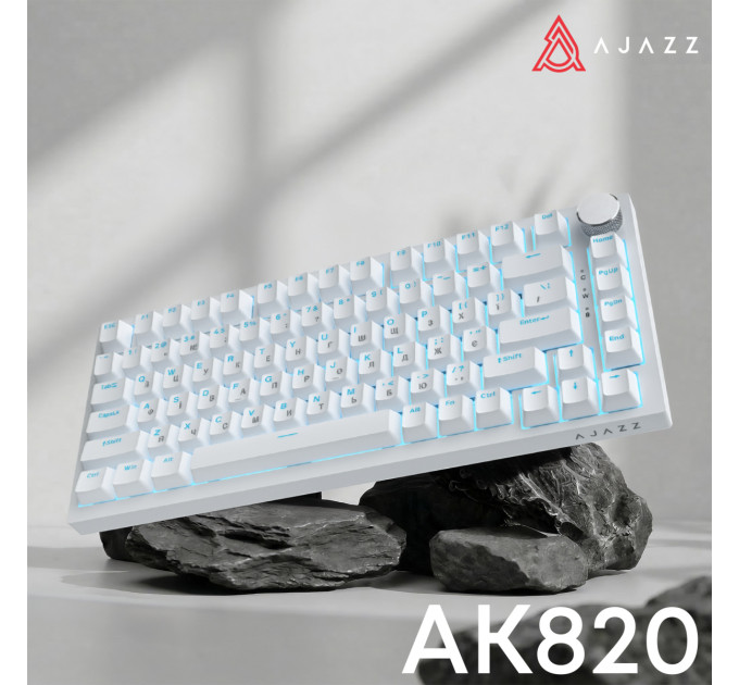 Ajazz Клавіатура Ajazz AK820 Red Switch White USB-C (AK820-R-W)