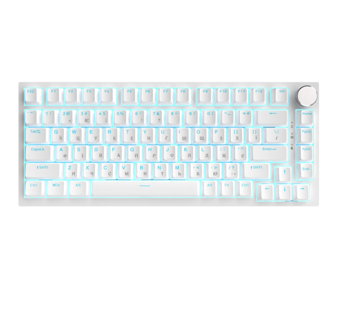 Ajazz Клавіатура Ajazz AK820 Red Switch White USB-C (AK820-R-W)