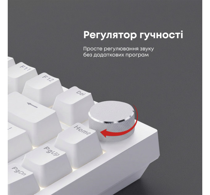 Ajazz Клавіатура Ajazz AK820 Red Switch White USB-C (AK820-R-W)
