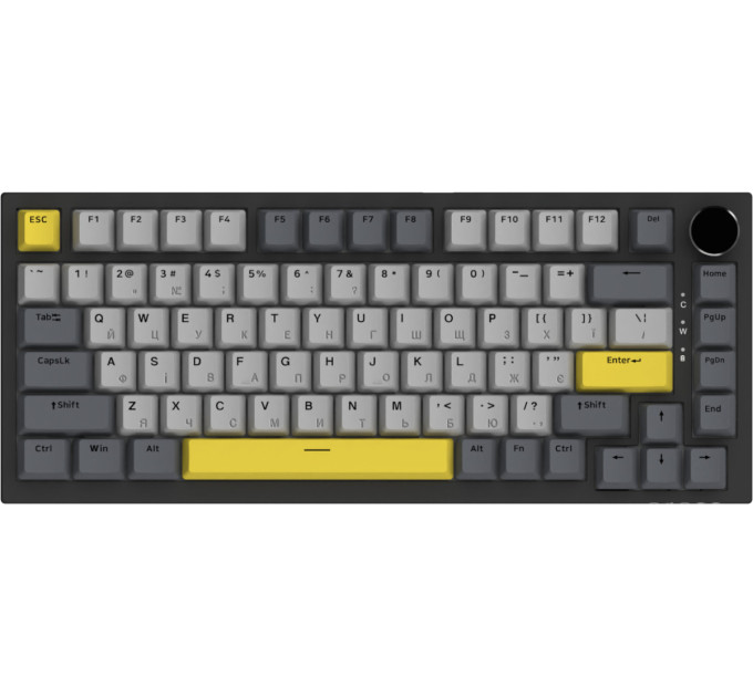 Ajazz Клавіатура Ajazz AK820 Sea Salt Switch Black USB-C (AK820-SS-BGY)