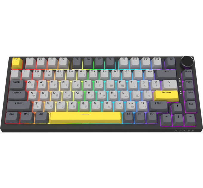 Ajazz Клавіатура Ajazz AK820 Sea Salt Switch Black USB-C (AK820-SS-BGY)