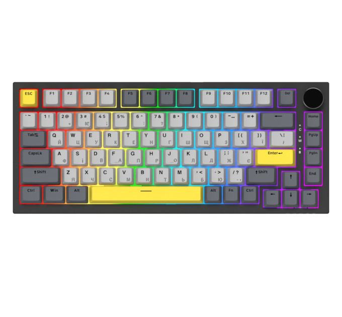Ajazz Клавіатура Ajazz AK820 Sea Salt Switch Black USB-C (AK820-SS-BGY)