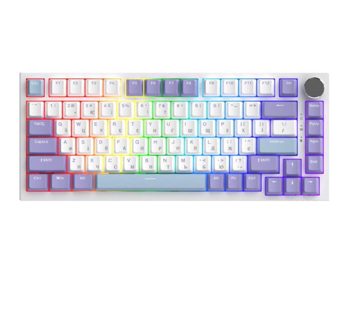 Ajazz Клавіатура Ajazz AK820 Sea Salt Switch White USB-C (AK820-SS-PWB)