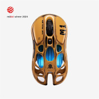 Миша GravaStar Mercury M1 Pro, magnesium alloy body, BT/WL/USB-A, RGB, Battle-Worn Yellow