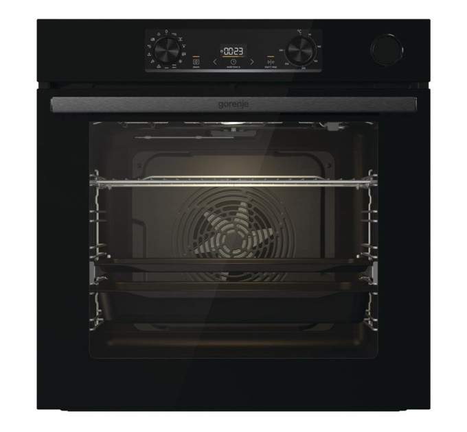 Gorenje HA Духова шафа Gorenje електрична, 77л, A+, пара, дисплей, чорний