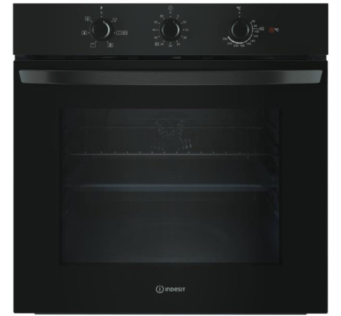 Indesit Духова шафа Indesit електрична, 66л, A, конвекція, чорний