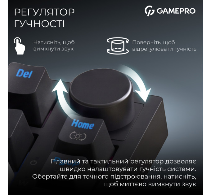 GamePro Клавіатура бездротова GamePro Asgard Valhalla QLAB Sakura Switch Black (MK160-B-QS-PRO)