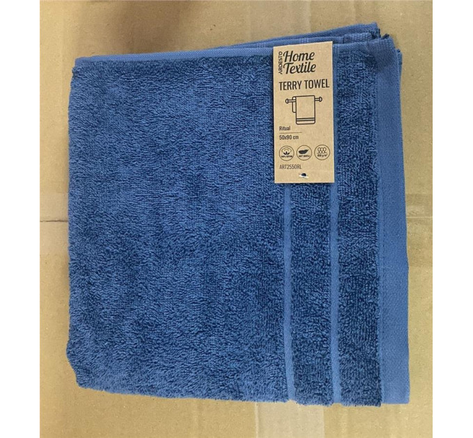 ARDESTO Textiles Рушник махровий ARDESTO Ritual 30х50см, 100% бавовна, синій