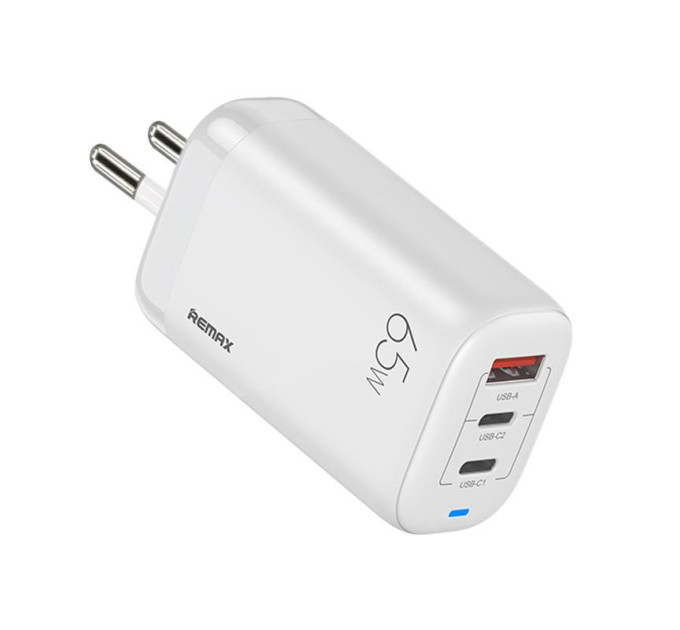 Remax Сетевое зарядное устройство Remax Ligil Series 65W PD + QC Fast Charger White (RP-U55)
