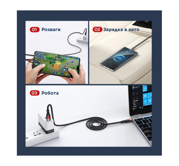 Remax Кабель Remax Lesu USB Type-C - USB Type-C 65W, 1м, Black (RC-195)