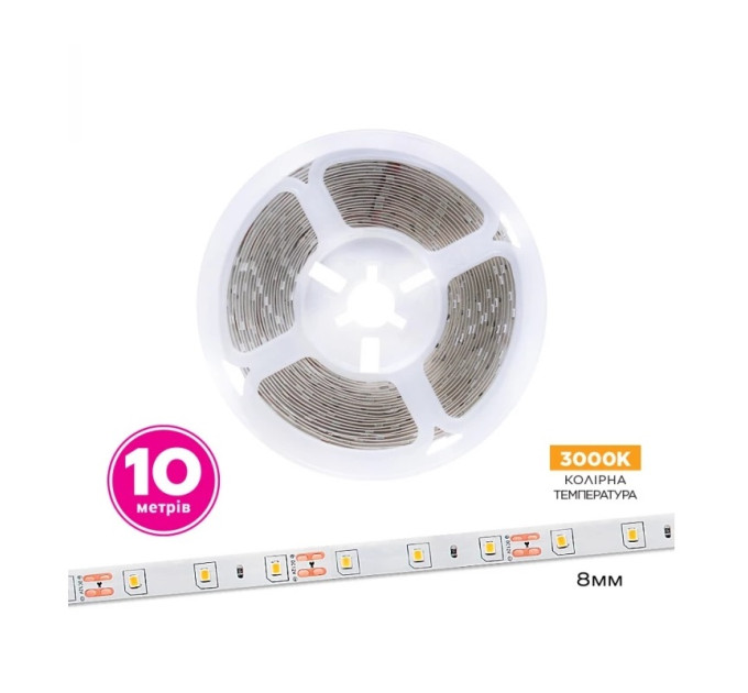 ELM Світлодіодна стрічка ELM 2835 60LED IP20 3000K 10м (19-0013-10)