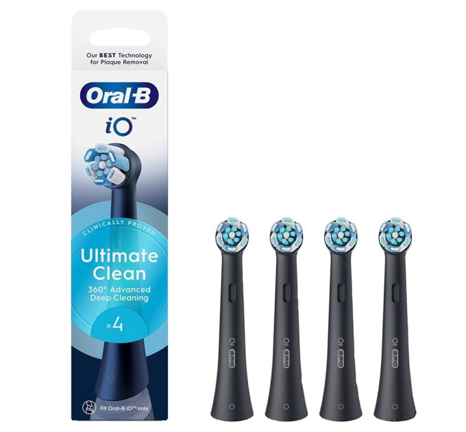 Braun Насадка для зубної електрощітки Braun Oral-B iO RB CBF-4 Ultimate Clean Black (4 шт)