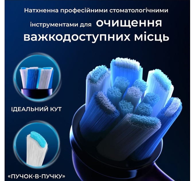 Braun Насадка для зубної електрощітки Braun Oral-B iO RB CBF-4 Ultimate Clean Black (4 шт)