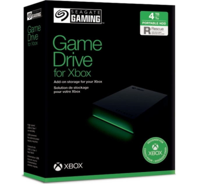 Seagate Зовнішній жорсткий диск 2.5" 5TB Game Drive for Xbox Seagate (STKX5000403)