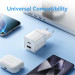 Vention Зарядний пристрій VENTION 2-Port USB (C + A) GaN Charger (70W/22.5W) EU-Plug Transparent Gray (FCGH0-EU)