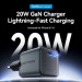 Vention Зарядний пристрій VENTION 1-Port USB-C GaN Charger (20W) EU-Plug Gray (FEVH0-EU)