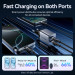 Vention Зарядний пристрій VENTION 2-Port USB (C + C) GaN Charger (45W/45W) with 5A USB-C to USB-C Cable (1M) EU-Plug Gray (TZ-FCFH0-EU)