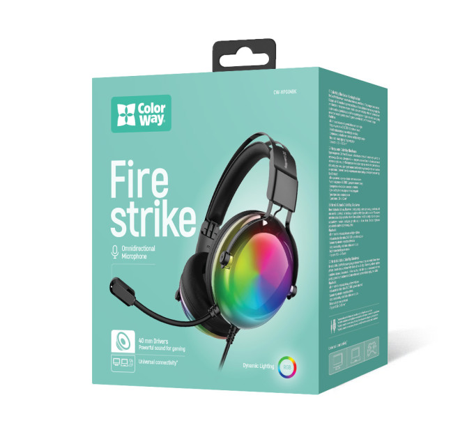 ColorWay Гарнітура СolorWay Firestrike RGB Black (CW-HPG04BK)