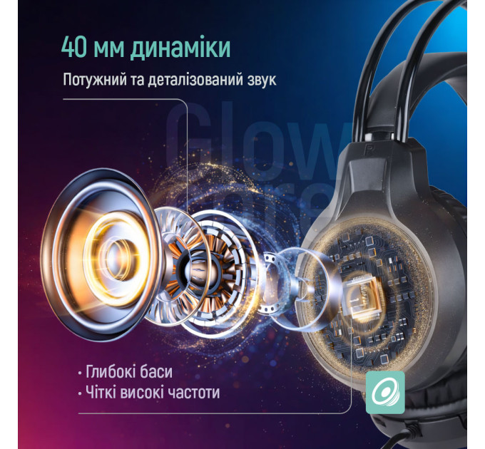 ColorWay Гарнітура СolorWay GlowCore RGB Black (CW-HPG02BK)