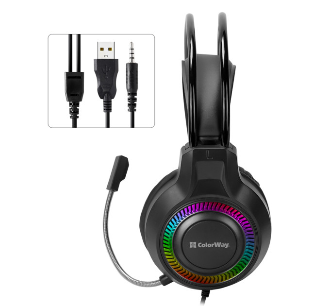 ColorWay Гарнітура СolorWay GlowCore RGB Black (CW-HPG02BK)