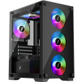 1stPlayer Корпус 1stPlayer X2-M-BK-4F1-PS-600FK-EU Black 600W
