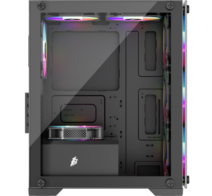 1stPlayer Корпус 1stPlayer X2-M-BK-4F1-PS-600FK-EU Black 600W