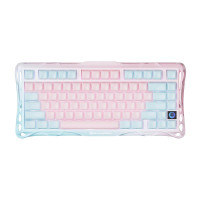 Клавіатура механічна GravaStar Mercury K1 Lite 80keys, GravaStar x BSUN Grey, BT/WL/USB, Lumen Rose