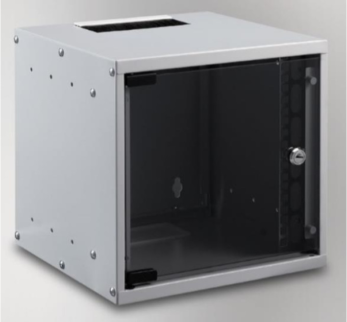 Mirsan Шафа MIRSAN 10", 6U, SOHO, 306x300 мм, максимально 30 кг, сіра