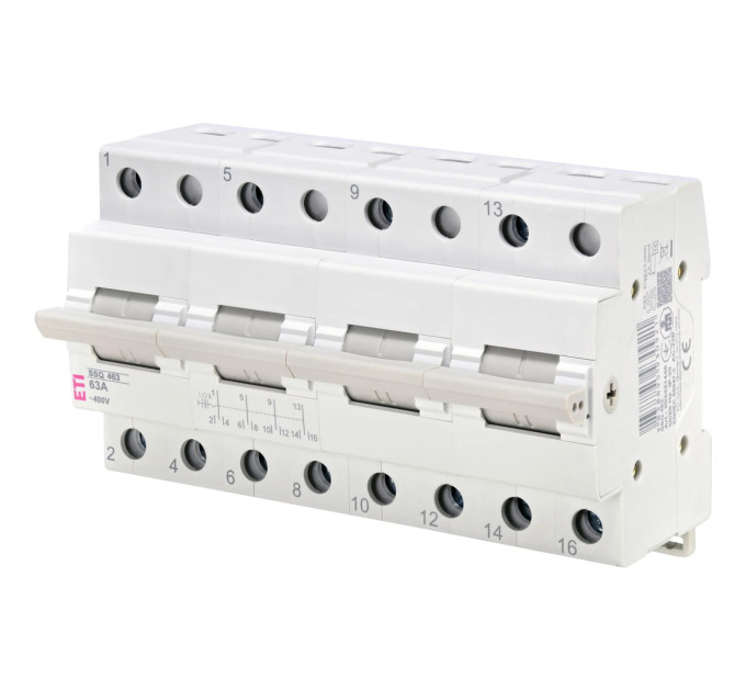 ETI Перемикач трипозиційний ETI SSQ 463 "1-0-2", 4p 63A (2421446)