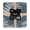ARDESTO Textiles Плед ARDESTO Leonardo 200х220см, 50% бавовна, 30% поліестер, 20% акрил, листя, синій
