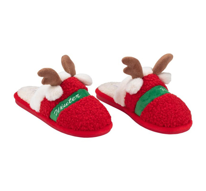 ARDESTO Textiles Взуття домашнє ARDESTO Christmas 36/37 розмір, 100% поліестер, підошва 100% гума, червоний