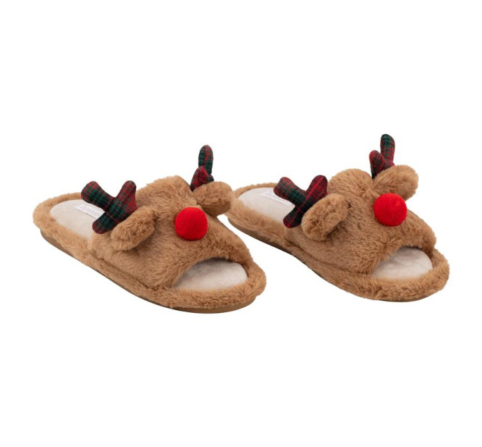 ARDESTO Textiles Взуття домашнє ARDESTO Christmas 40/41 розмір, 100% поліестер, підошва 100% гума, коричневий