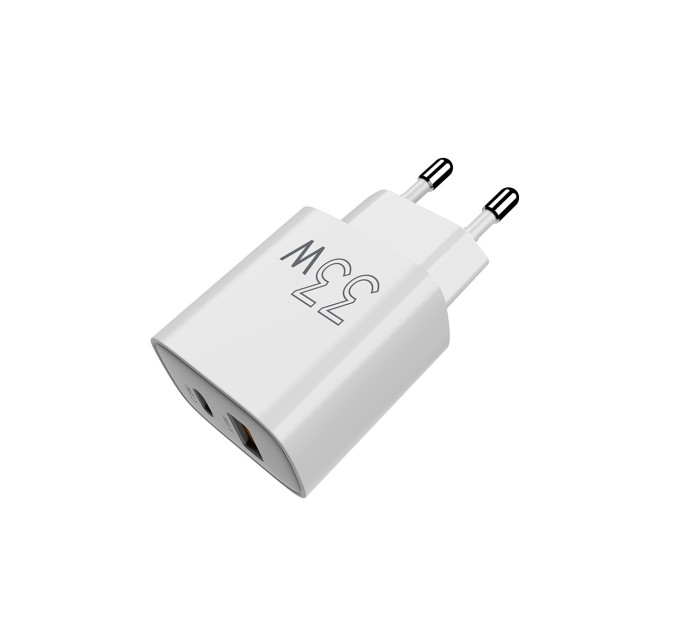 Sigma mobile Мережевий зарядний пристрій Sigma mobile X-power 33W GaN, PD, QC (1xUSB-C + 1xUSB-A) White (PS33-01)
