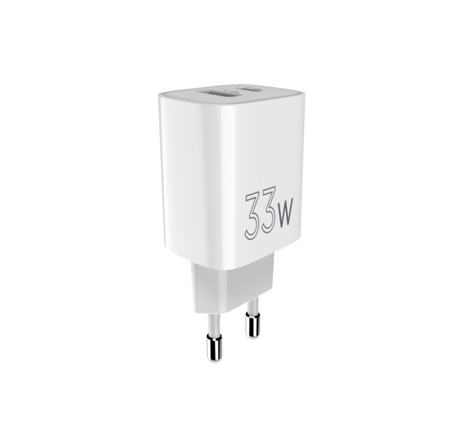 Sigma mobile Мережевий зарядний пристрій Sigma mobile X-power 33W GaN, PD, QC (1xUSB-C + 1xUSB-A) White (PS33-01)
