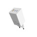 Sigma mobile Мережевий зарядний пристрій Sigma mobile X-power 65W GaN, PD, QC (2xUSB-C + 1xUSB-A) White (PS65-01)