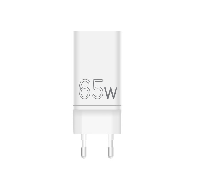 Sigma mobile Мережевий зарядний пристрій Sigma mobile X-power 65W GaN, PD, QC (2xUSB-C + 1xUSB-A) White (PS65-01)