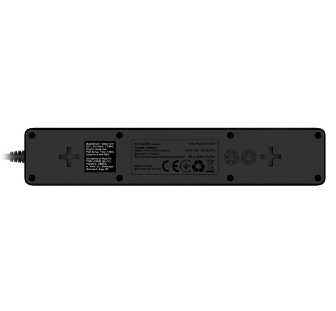 REAL-EL Фільтр живлення REAL-EL RS-Protect 505 1.8 м Black (EL122300044)