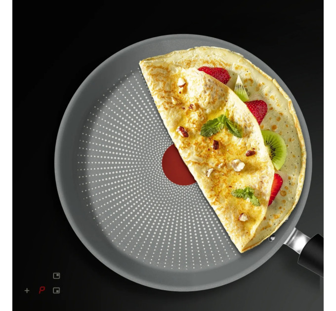 Tefal Kitchenware Сковорода млинцева Tefal Halo EUCALYPTUS, 25см, алюміній, бакеліт, сірий