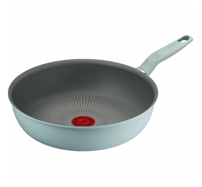 Tefal Kitchenware Сковорода ВОК Tefal Halo EUCALYPTUS, 26см, алюміній, бакеліт, сірий