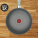 Tefal Kitchenware Сковорода ВОК Tefal Halo EUCALYPTUS, 26см, алюміній, бакеліт, сірий