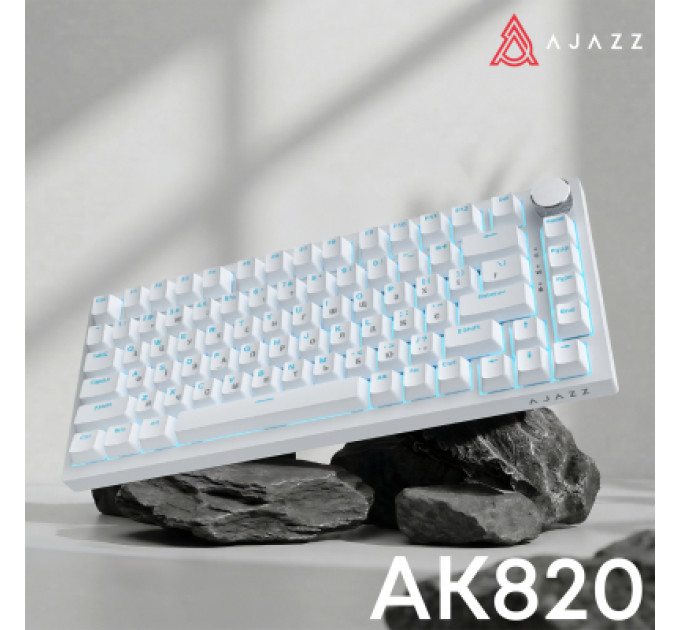 Ajazz Клавіатура Ajazz AK820 Red Switch USB-C UA White (AK820-R-W)